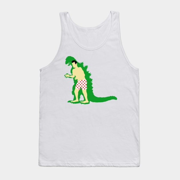 Godzilla: Man In Suit Tank Top by Janketees